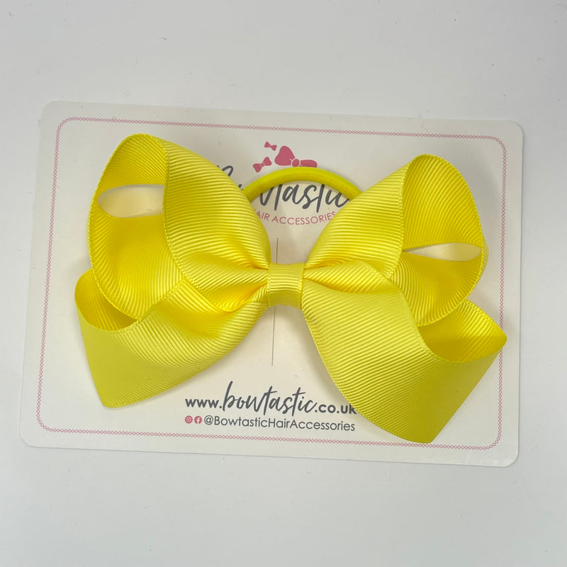 4.5 Inch Bow Bobble - Lemon