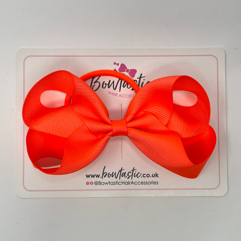 4.5 Inch Bow Bobble - Neon Orange