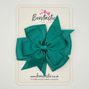 4 Inch Double Pinwheel Bow - Jade Green