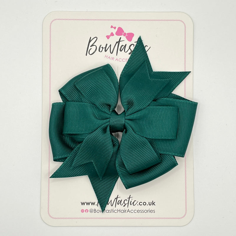 4 inch Double Pinwheel Bow - Spruce