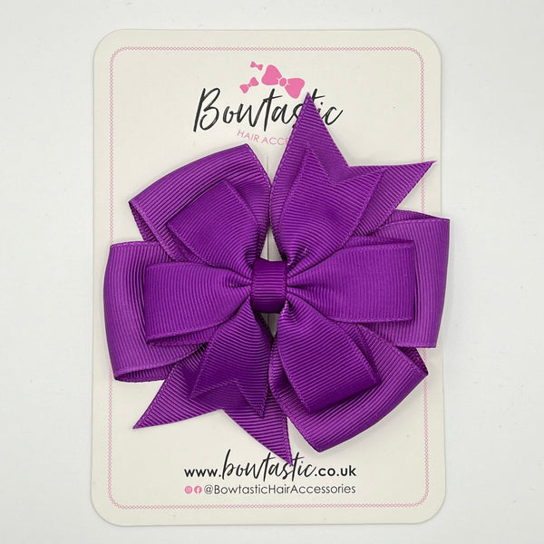 4 Inch Double Pinwheel Bow - Ultra Violet