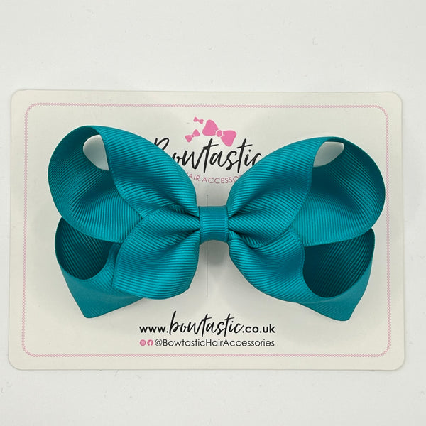 4 Inch Bow - Tornado Blue