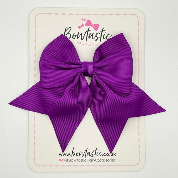 3.5 Inch Flat Tail Bow - Ultra Violet