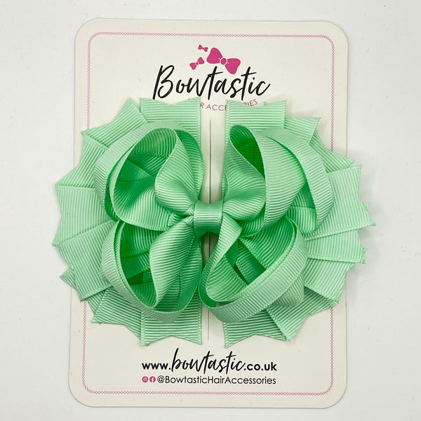 4.5 Inch Ring Bow - Pastel Green