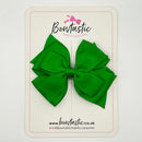 3.5 Inch Flat 2 Layer Bow - Emerald Green