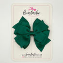 3.5 Inch Flat 2 Layer Bow - Hunter Green