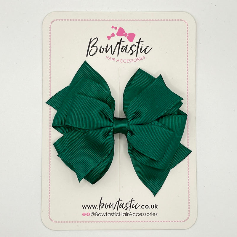 3.5 Inch Flat 2 Layer Bow - Hunter Green