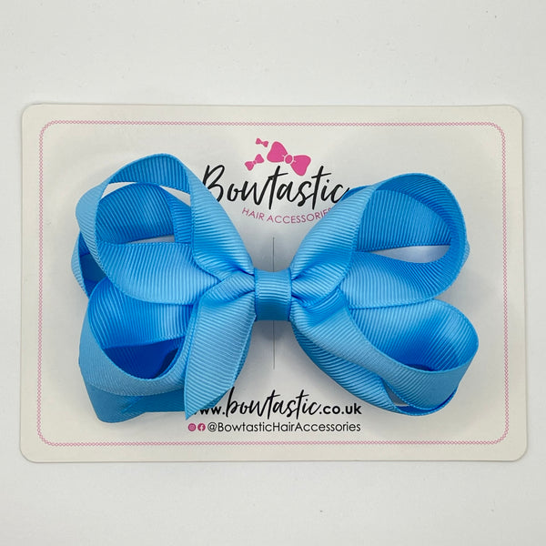 4.5 Inch 2 Layer Bow - Blue Mist