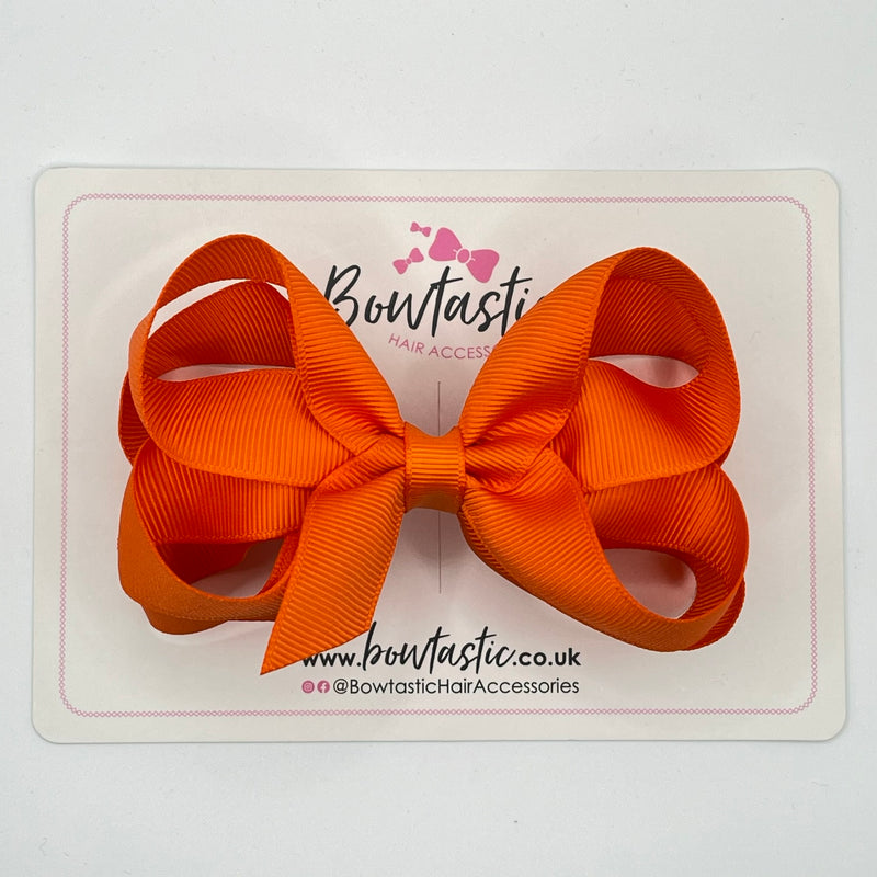 4.5 Inch 2 Layer Bow - Russet Orange