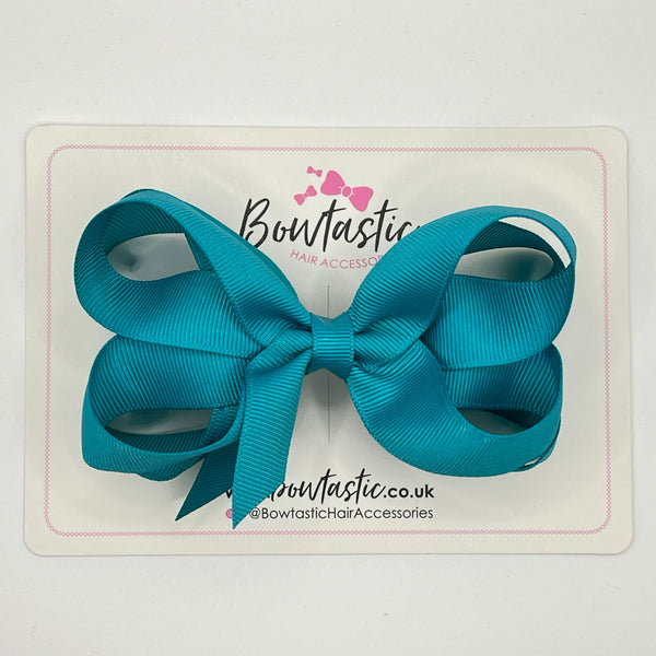 4.5 Inch 2 Layer Bow - Tornado Blue