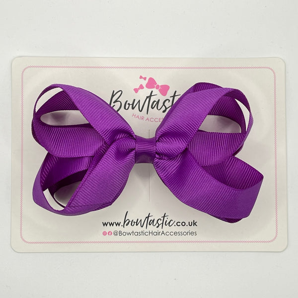 4.5 Inch 2 Layer Bow - Ultra Violet