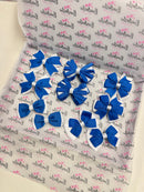 School Bundle - 5 Matching Pairs - Clips & Bobbles - Royal Blue & White
