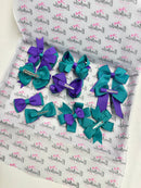 School Bundle - 5 Matching Pairs - Clips - Jade Green & Purple