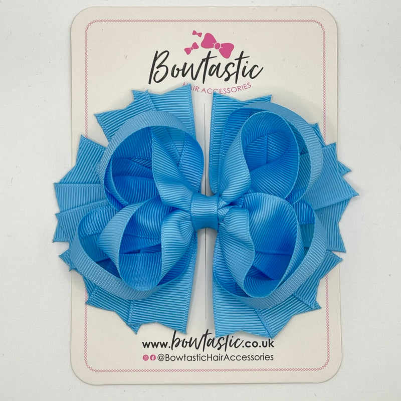 4.5 Inch Ring Bow - Blue Mist