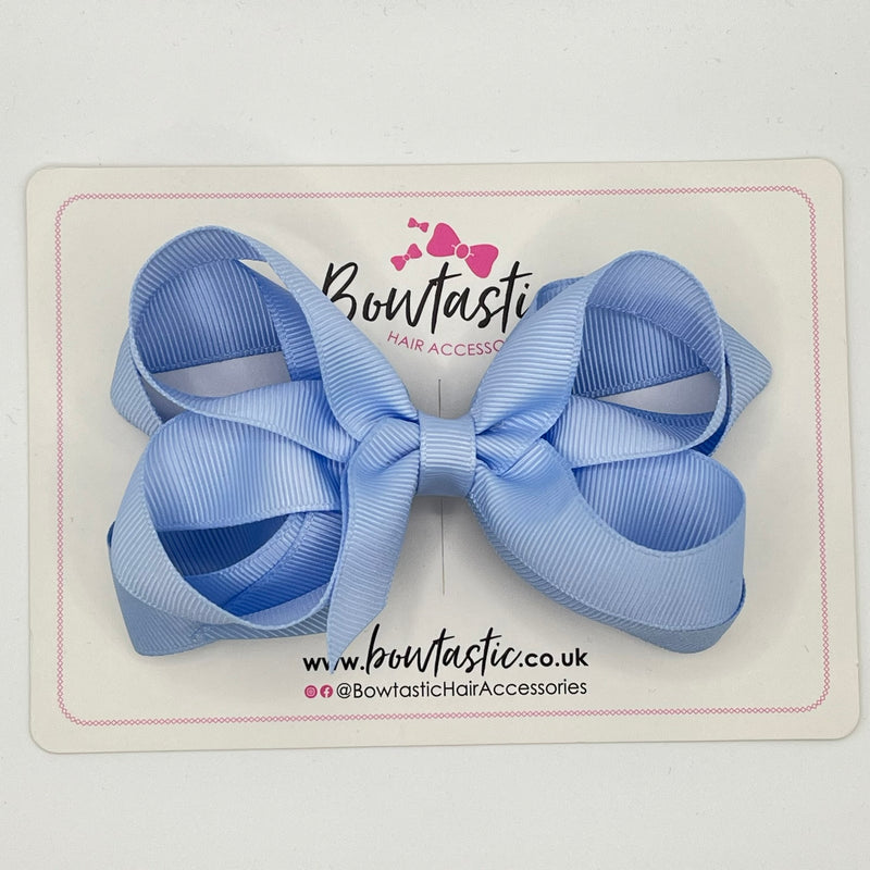 4.5 Inch 2 Layer Bow - Bluebell