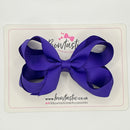 4.5 Inch 2 Layer Bow - Regal Purple