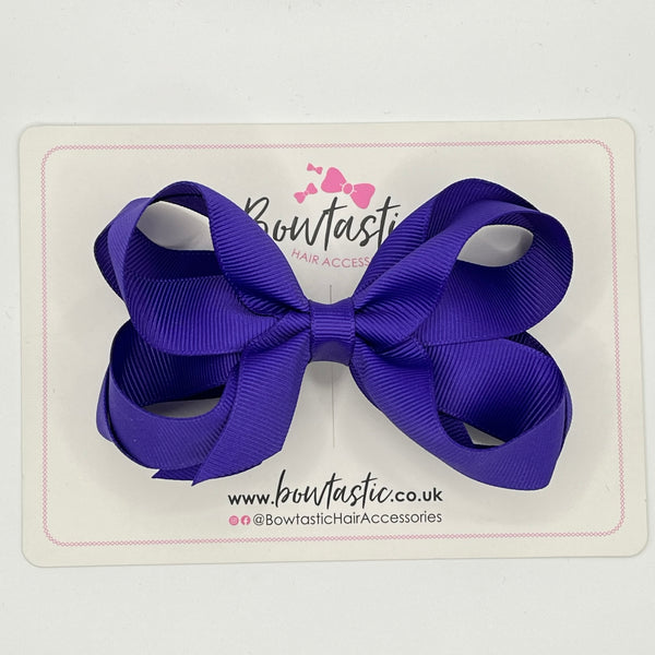 4.5 Inch 2 Layer Bow - Regal Purple