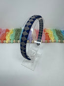 Alice Band - Navy & Metal Grey