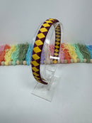 Alice Band - Burgundy & Yellow Gold