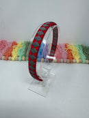 Alice Band - Red & Metal Grey