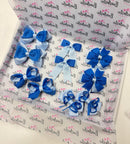 School Bundle - 5 Matching Pairs - Clips & Bobbles - Royal Blue & Bluebell