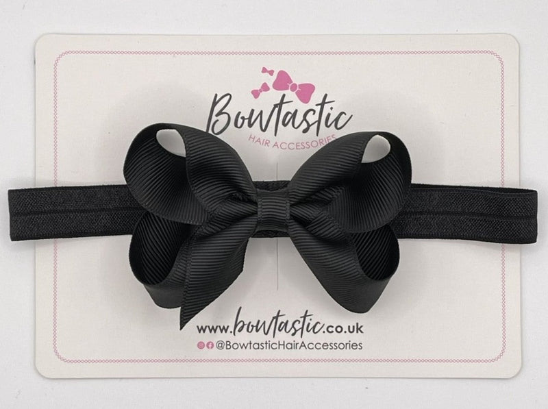 3.5 Inch Baby Headband - Black