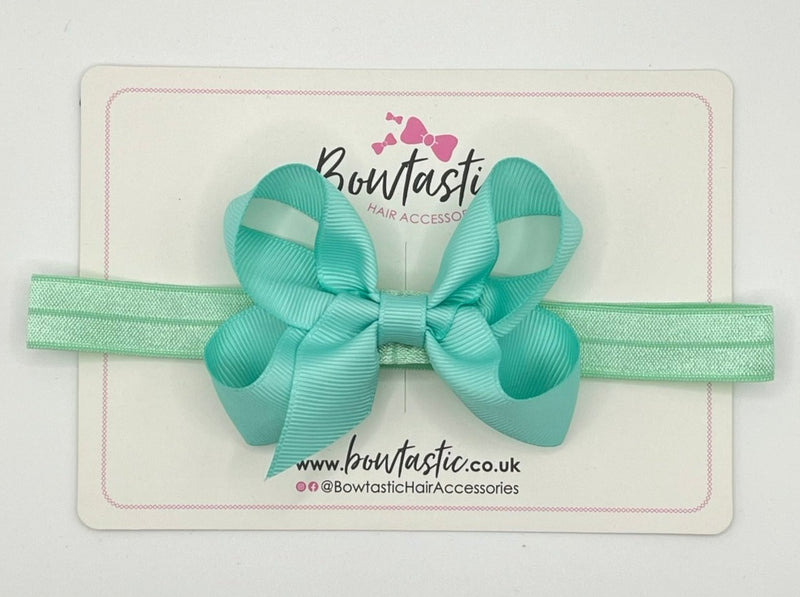 3.5 Inch Baby Headband - Aqua