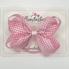 4 Inch 2 Layer Bobble - Pink & Pink Gingham