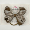 4 Inch 2 Layer Bobble - Turftan & Brown Gingham
