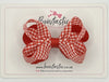 3.5 Inch 2 Layer Bow - Red Gingham