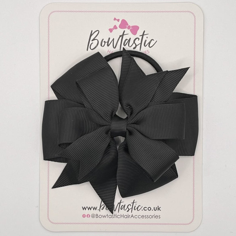 4 Inch Double Pinwheel Bobble - Black