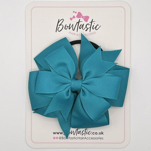 4 Inch Double Pinwheel Bobble - Tornado Blue