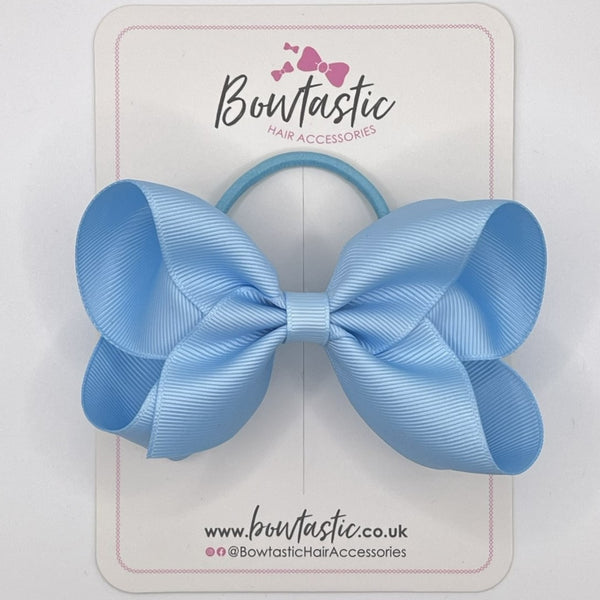 4 Inch Bow Bobble - Blue Topaz