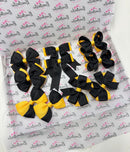 School Bundle - Matching Pairs - Bobbles - Black & Yellow Gold