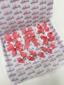 School Bundle - Matching Pairs - Clips & Bobbles - Red & White Gingham