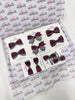 School Bundle - Matching Pairs - Clips - Burgundy & Metal Grey
