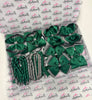School Bundle - 5 Matching Pairs - Clips & Bobbles - Metal Grey & Forest Green