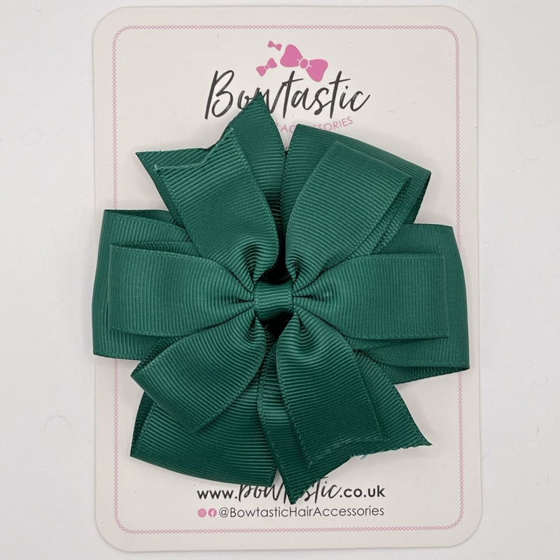 4.5 Inch Double Pinwheel Bobble - Hunter Green