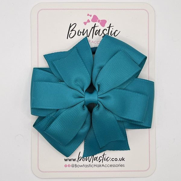 4.5 Inch Double Pinwheel Bobble - Tornado Blue