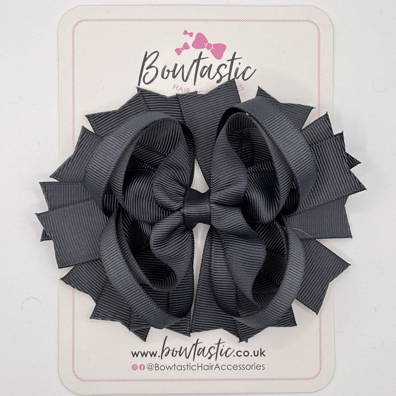 4.5 Inch Ring Bow - Charcoal