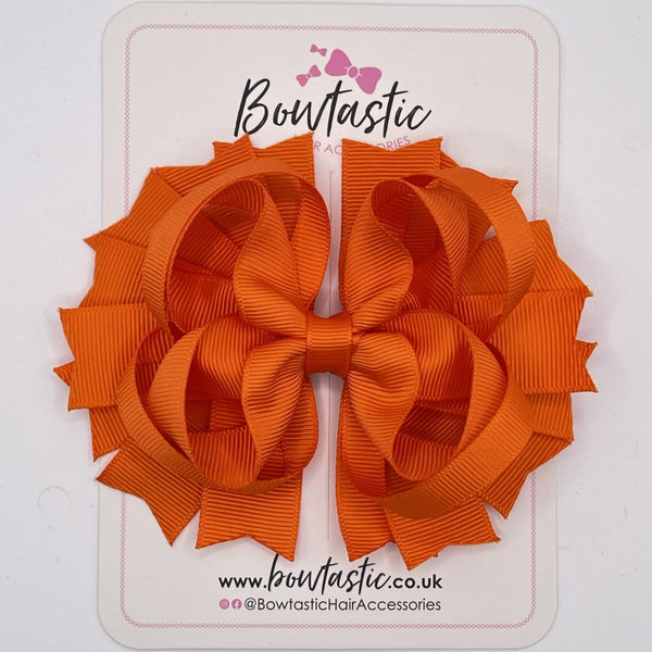 4.5 Inch Ring Bow - Russet Orange