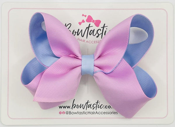 4 Inch Double Ribbon Bow - Tulip & Bluebell
