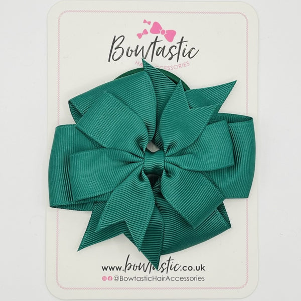 4 Inch Double Pinwheel Bobble - Hunter Green