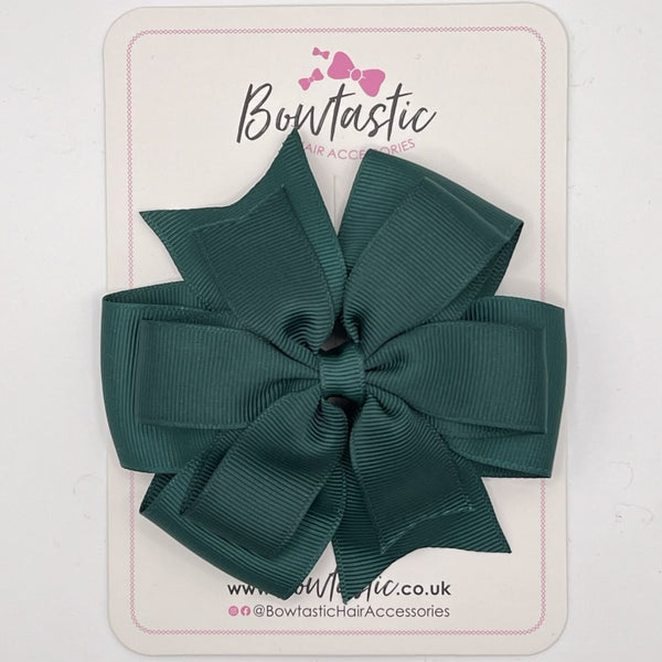 4.5 Inch Double Pinwheel Bow - Spruce