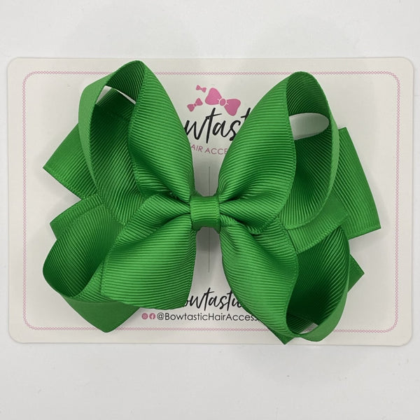 4.75 Inch Double Bow - Emerald Green