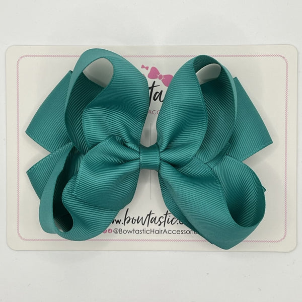 4.75 Inch Double Bow - Jade Green