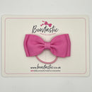 3 Inch Flat Double Bow Thin Elastic - Rose Bloom