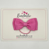 3 Inch Flat Double Bow Thin Elastic - Rose Bloom