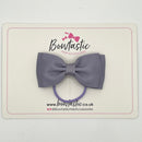 3 Inch Flat Double Bow Thin Elastic - Thistle