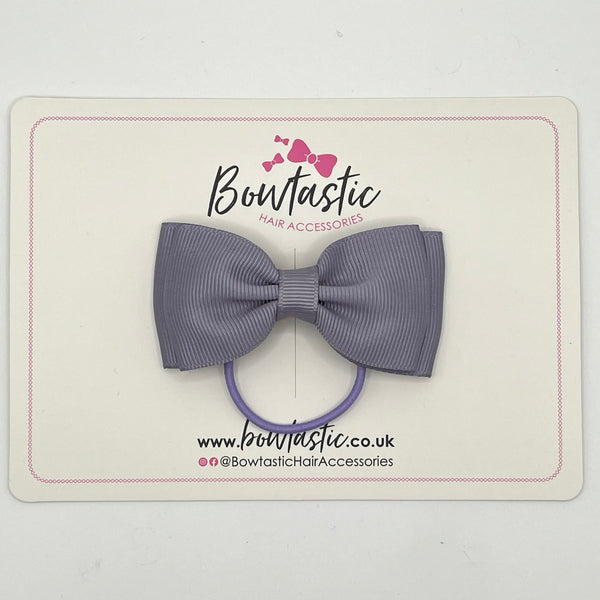 3 Inch Flat Double Bow Thin Elastic - Thistle